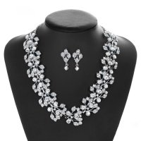 SET701 - Elegant Floral Bridal Necklace Set